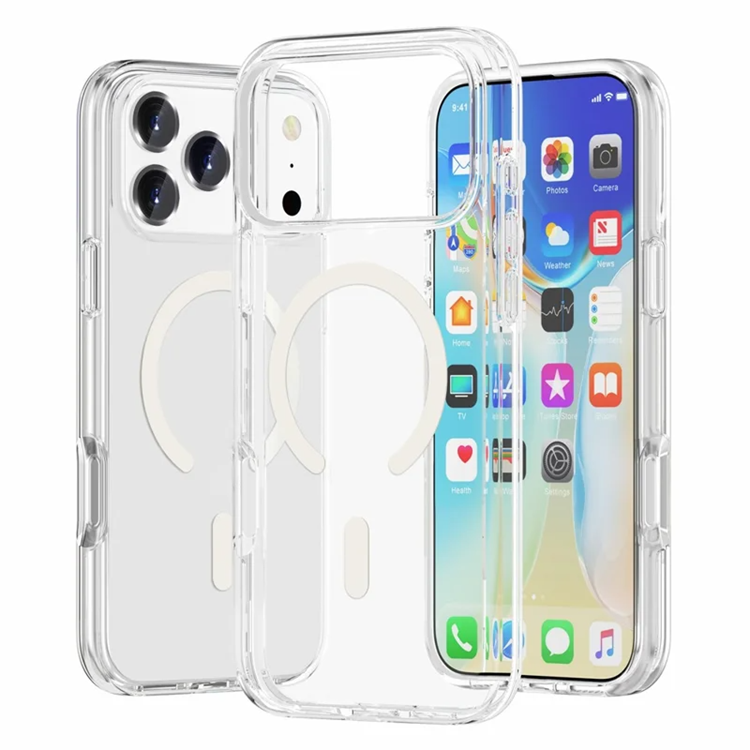 BOOM iPhone 17 Pro Max Mobilskal Magsafe PC + TPU - Transparent | 2353 | AlltMobil