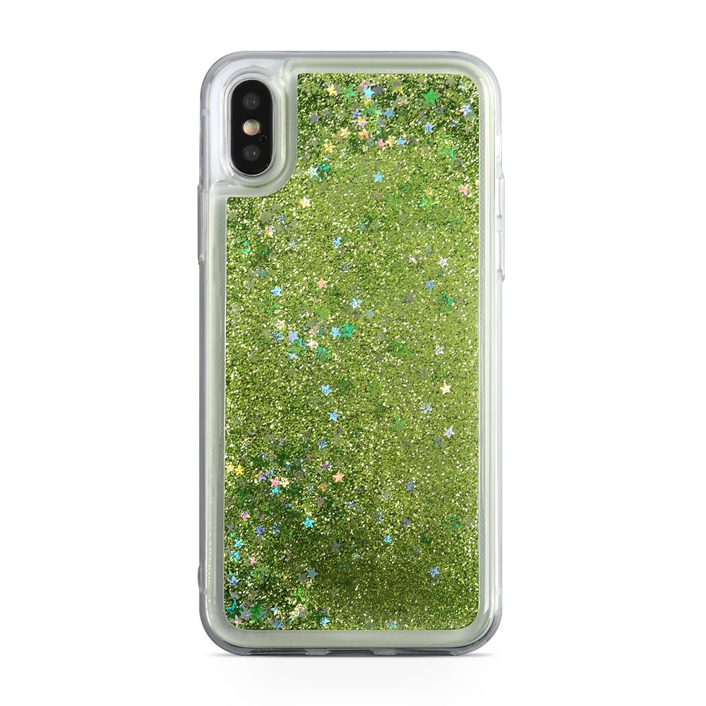 Glitter skal till Apple iPhone X - Grön