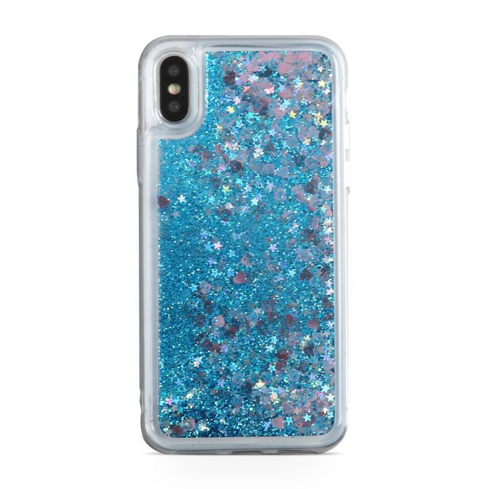 UTGATT1 - Glitter Skal till iPhone Xs Max - Blå