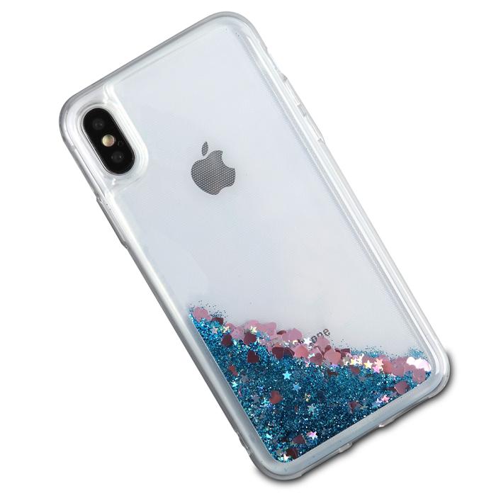 UTGATT1 - Glitter Skal till iPhone Xs Max - Blå
