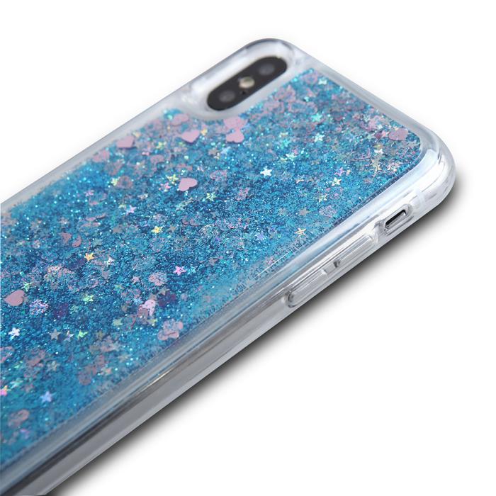 UTGATT1 - Glitter Skal till iPhone Xs Max - Blå