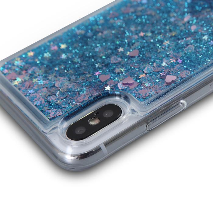 UTGATT1 - Glitter Skal till iPhone Xs Max - Blå
