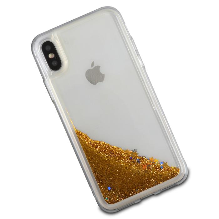Boom of Sweden - Glitter Skal till iPhone XS Max - Guld