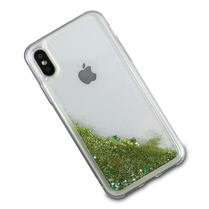 CoveredGear - Glitter Skal till iPhone XS / X - Grön