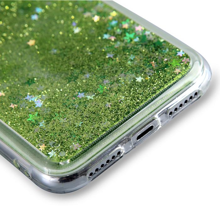 CoveredGear - Glitter Skal till iPhone XS / X - Grön