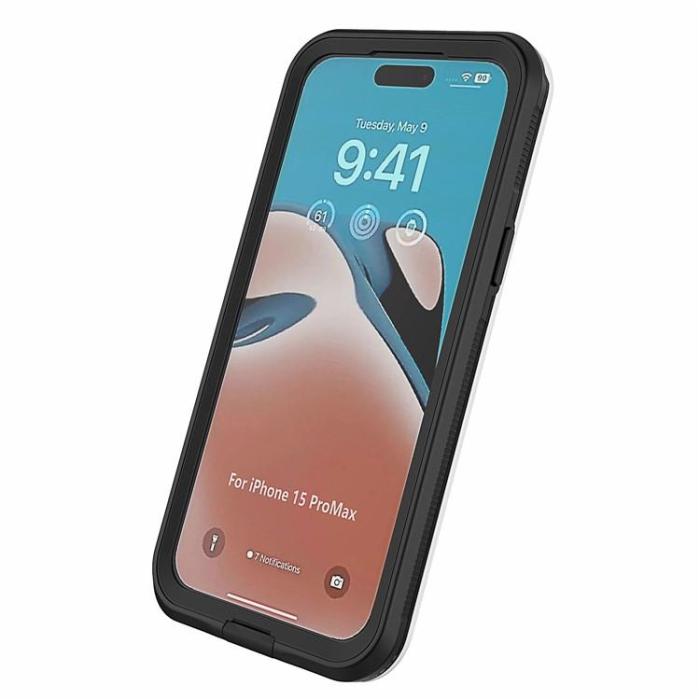 OEM - iPhone 15 Pro Max Mobilskal IP68 Vattentätt - Svart