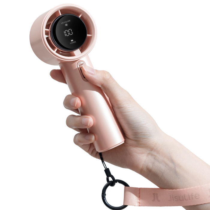 Jisulife - Jisulife Bärbar USB Handfläkt 3600 mAh Pro1 FA53 - Rosa