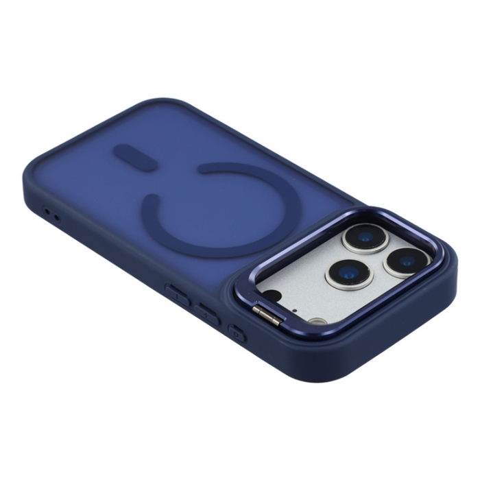 A-One Brand - iPhone 17 Pro Max Mobilskal MagSafe Lins Kickstand - Mörkblå