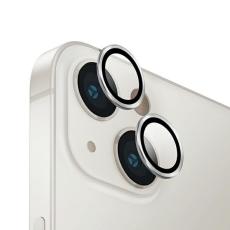 UNIQ - UNIQ iPhone 14/14 Plus Kameralinsskydd H&auml;rdat Glas Optix - Silver