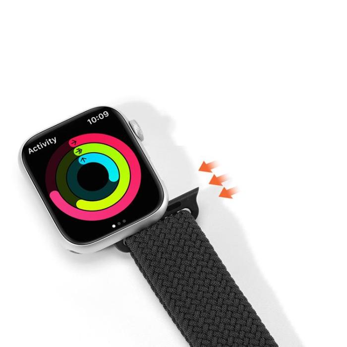 UTGATT1 - Dux Ducis Apple Watch 4/5/6/7/8/SE (41/40/38mm) Armband Braided - Svart