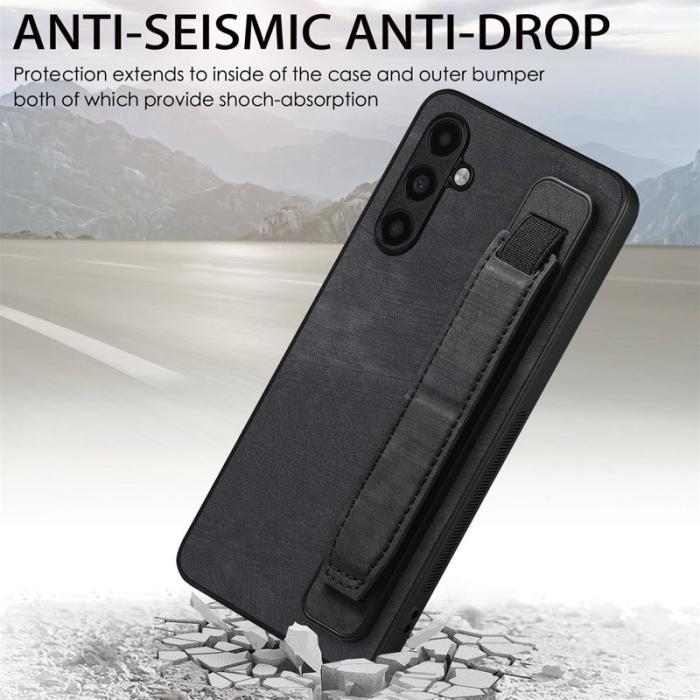 OEM - D11 Mobilskal till Samsung Galaxy A55 5G Slim-Fit PU Läder - Svart