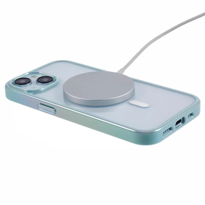 KIGC - KIGC iPhone 15 Mobilskal Magsafe Dazzling Color - Grön