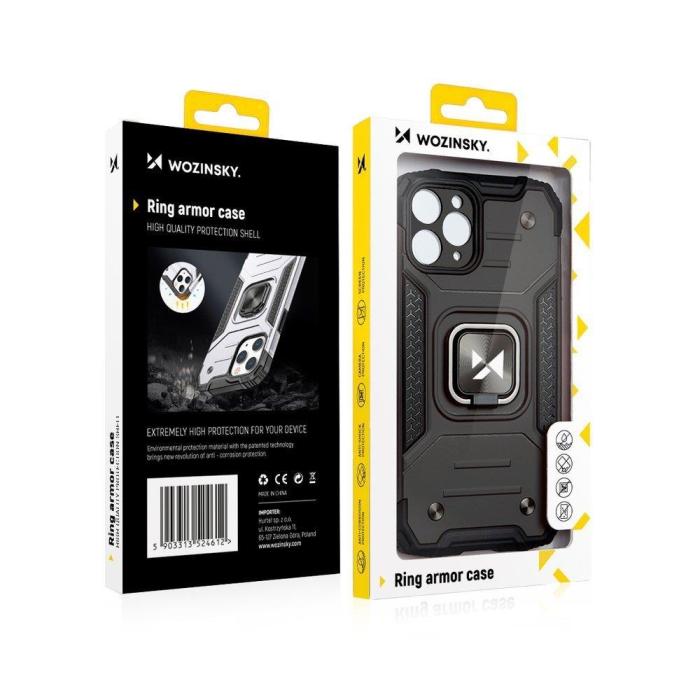 Wozinsky - Wozinsky Ring Kickstand Tough Skal iPhone 13 Mini - Silver