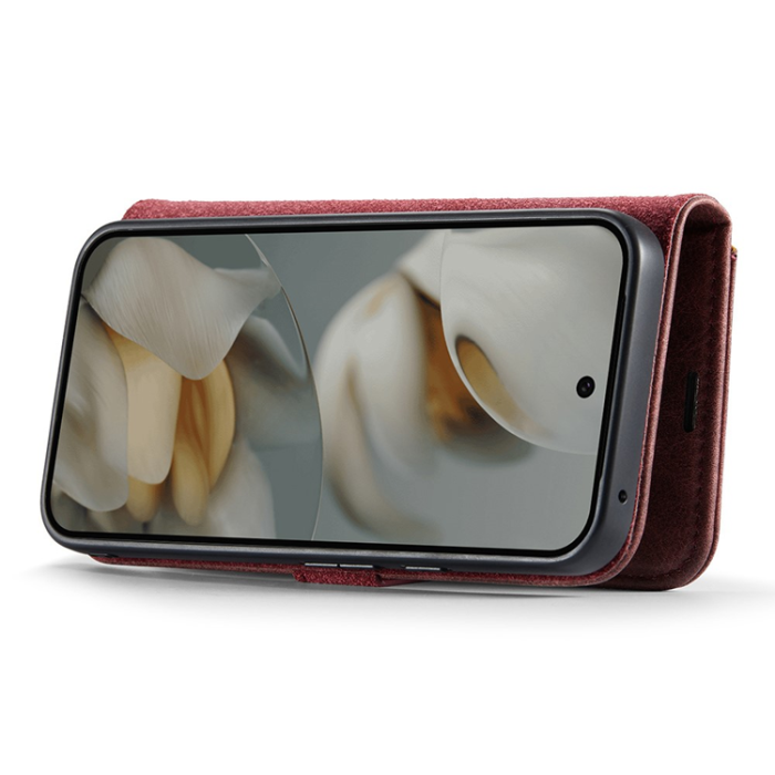 DG.MING - DG.MING Google Pixel 10 Pro XL Plånboksfodral Split Läder - Röd