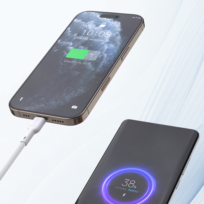 Dudao - Dudao USB-C till USB-C kabel 240W 1.2m L9C Max - Vit