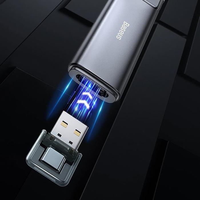 BASEUS - Baseus Orange Dot Wireless Presenter (Röd Laser) - Grå