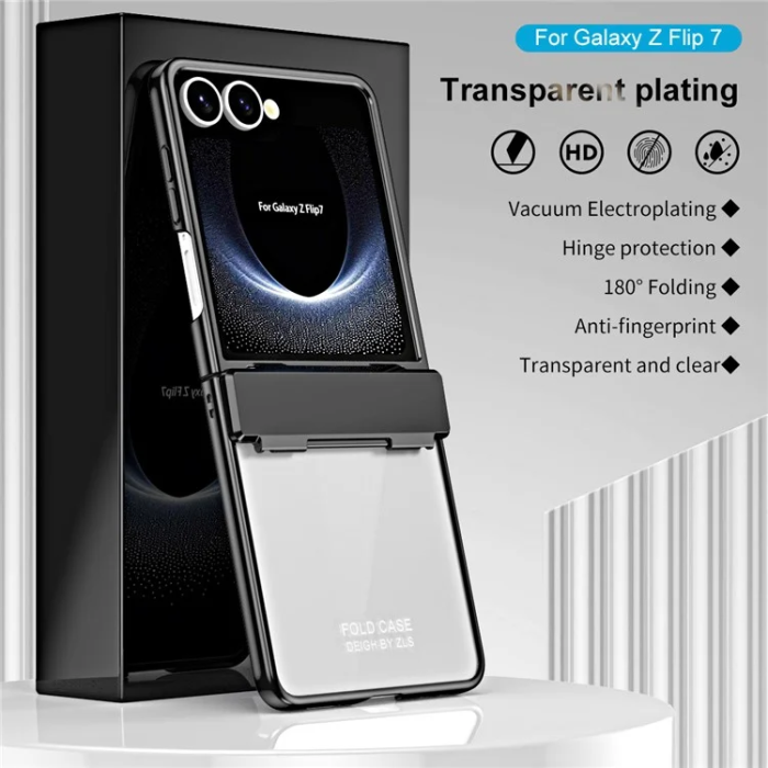 A-One Brand - Galaxy Z Flip 7 Mobilskal Electroplating PC Folding - Svart