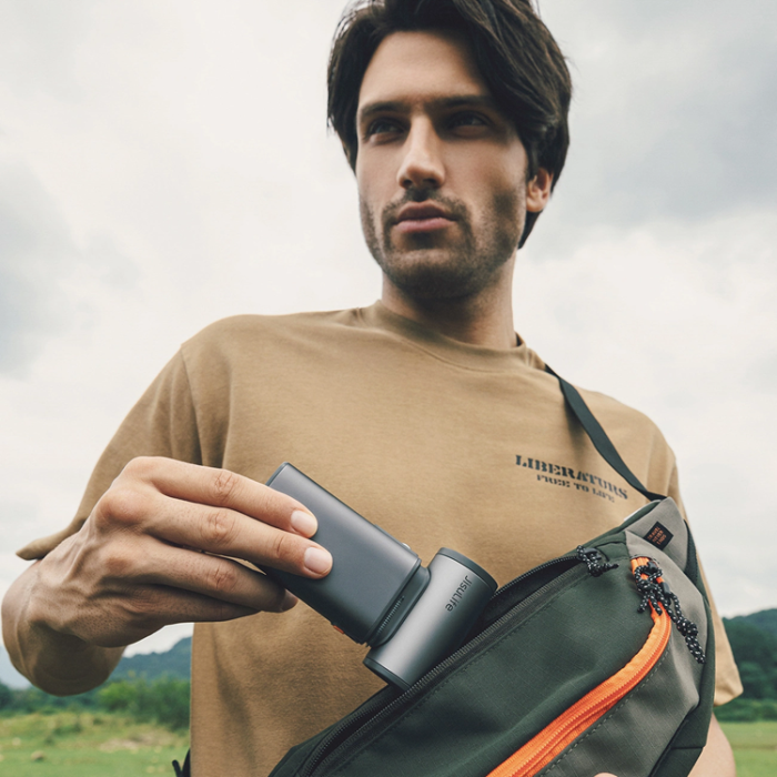 Jisulife - Jisulife Bärbar USB Handfläkt 9000 mAh Ultra1 FA55 - Mörkgrå