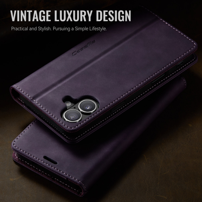 Caseme - Caseme iPhone 17 Plånboksfodral RFID Blocking 033 Series - Lila