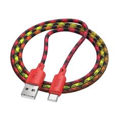 Hoco - HOCO USB-A till USB-C Kabel 3A 1m Nylon X116 - Gradient R&ouml;d