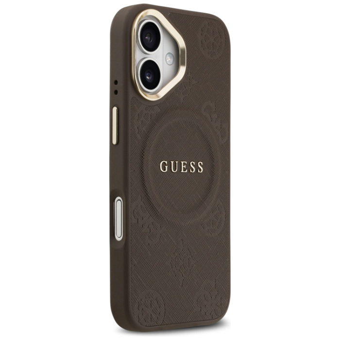 Guess - Guess iPhone 17 Mobilskal Magsafe Peony Hot Stamp - Brun