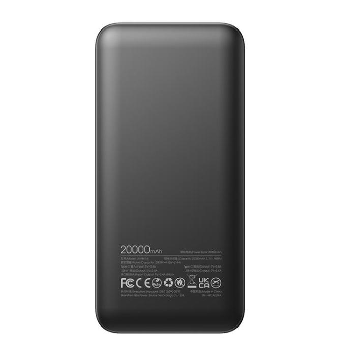 Joyroom - Joyroom Powerbank 20000mAh 2.4A 2xUSB-A 1xUSB-C JR-PBF14 - Svart