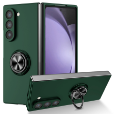 A-One Brand - Galaxy Z Fold7 Mobilskal Rotatable Ring Kickstand - Svartgrön