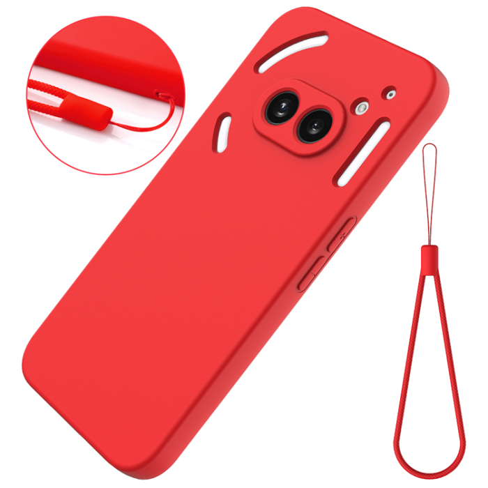 A-One Brand - Nothing Phone (2a) Plus Mobilskal Liquid Silikon med Handrem
