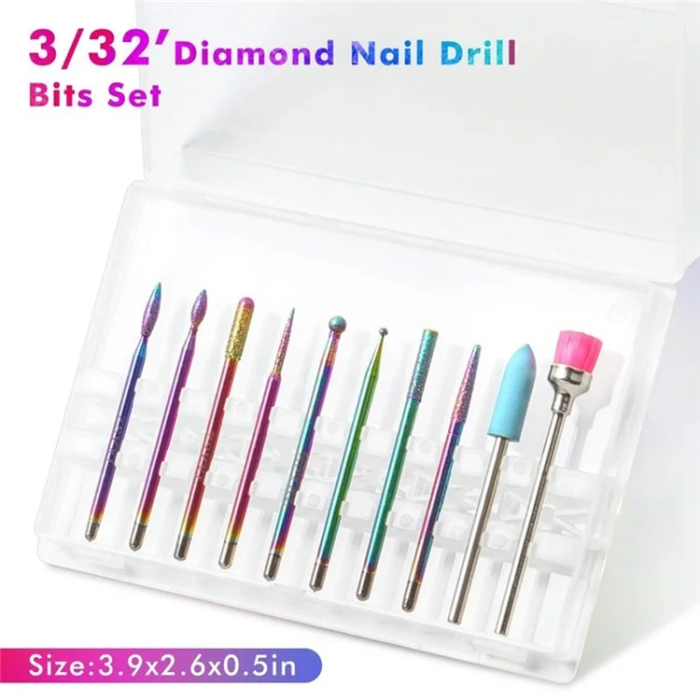OEM - [10-Pack] Nagelborrset Nail Art Tungsten Steel