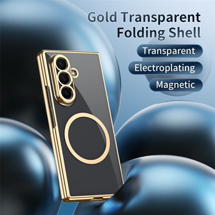 A-One Brand - Galaxy Z Fold 7 Mobilskal MagSafe Electroplated - Blå