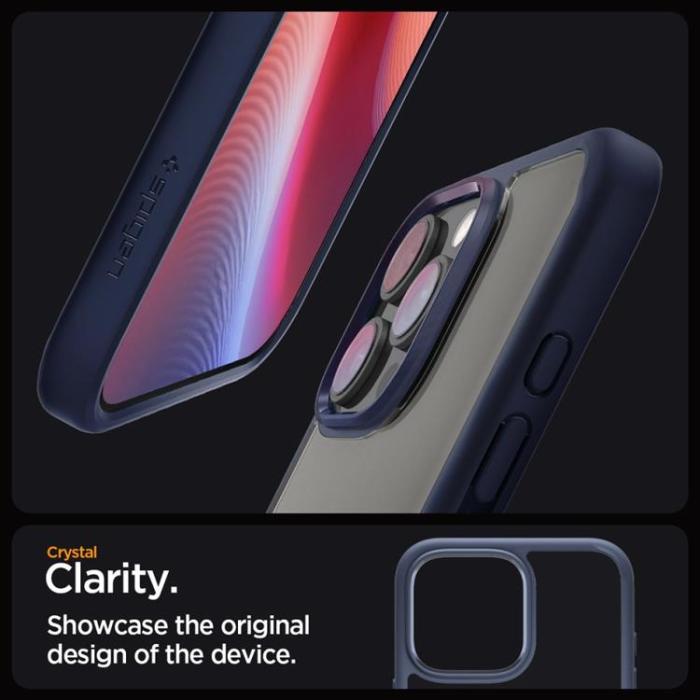 Spigen - Spigen iPhone 16 Pro Mobilskal Ultra Hybrid - Marinblå