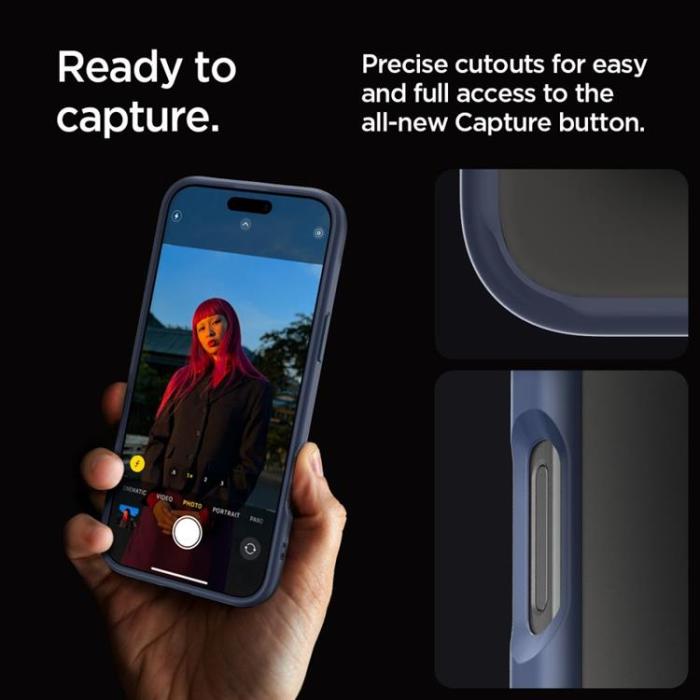 Spigen - Spigen iPhone 16 Pro Mobilskal Ultra Hybrid - Marinblå