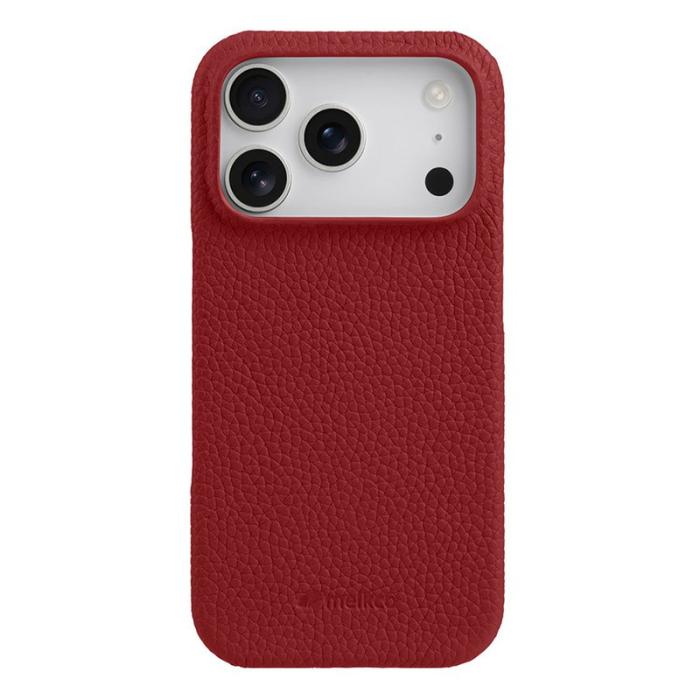 Melkco - MELKCO Mobilskal till iPhone 17 Pro Max Äkta Läder PC Röd