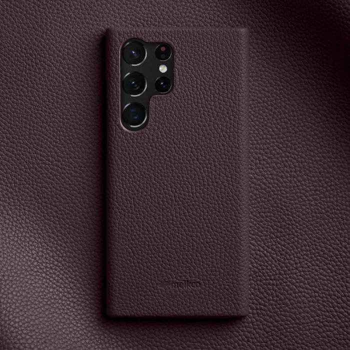 Melkco - MELKCO Mobilskal för Samsung Galaxy S23 Ultra, Äkta läder, Lila