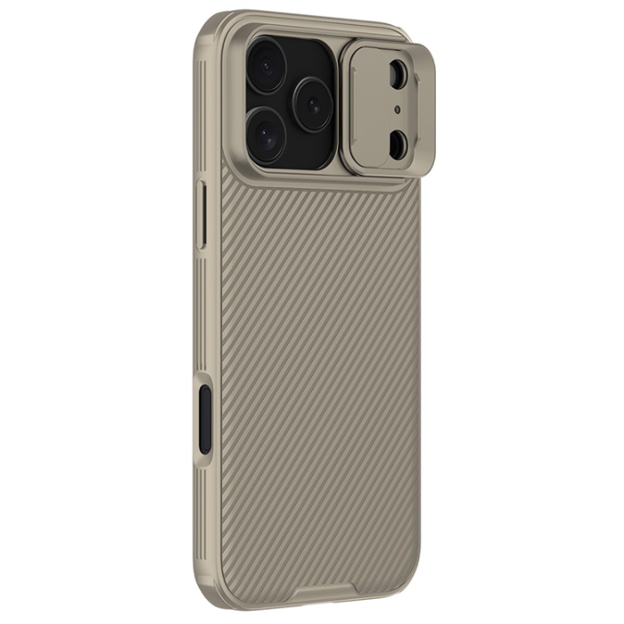 Nillkin - NILLKIN iPhone 17 Pro Max Mobilskal Slide Kamera Lid - Guld