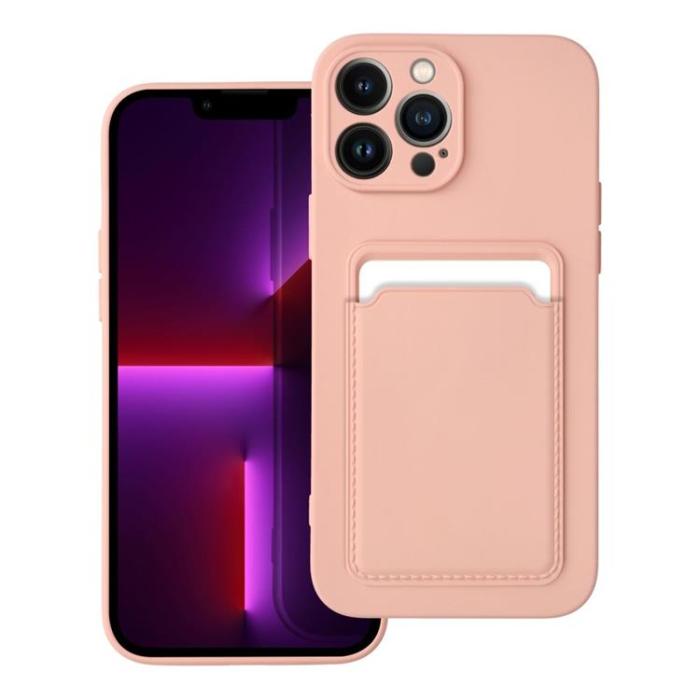 Forcell - Forcell iPhone 13 Pro Max Skal Korthållare - Rosa