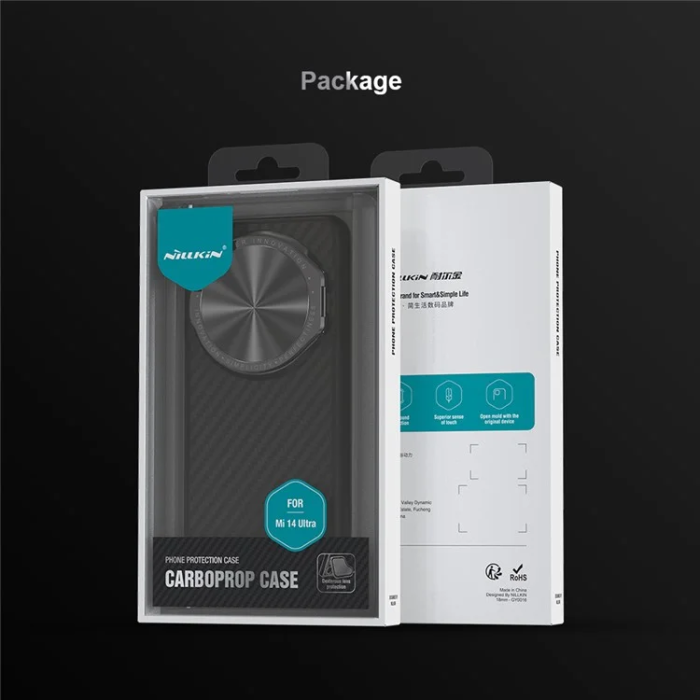 Nillkin - Nillkin Xiaomi 14 Ultra Mobilskal Carboprof Kickstand - Svart