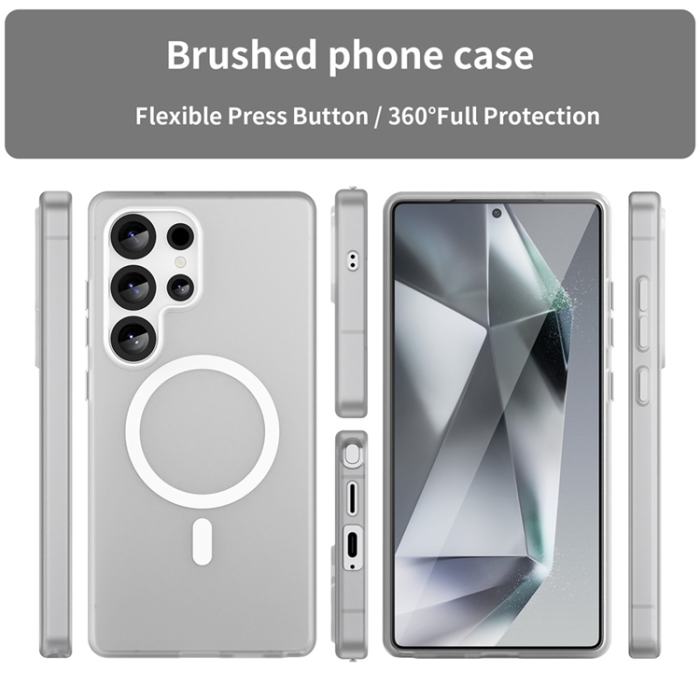 A-One Brand - Galaxy S25 Ultra Mobilskal MagSafe Slim Matte - Vit