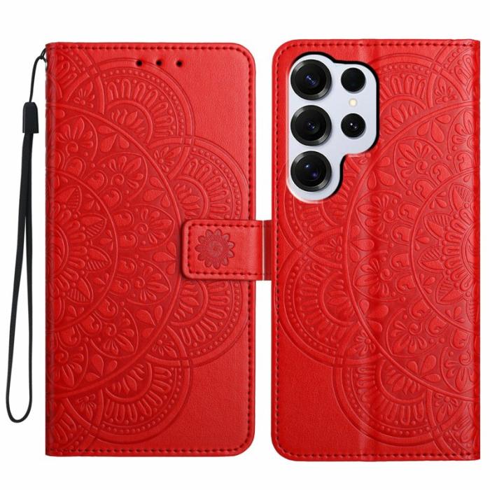 OEM - Mobilfodral för Samsung Galaxy S26 Ultra Konstläder Kortfack - Röd