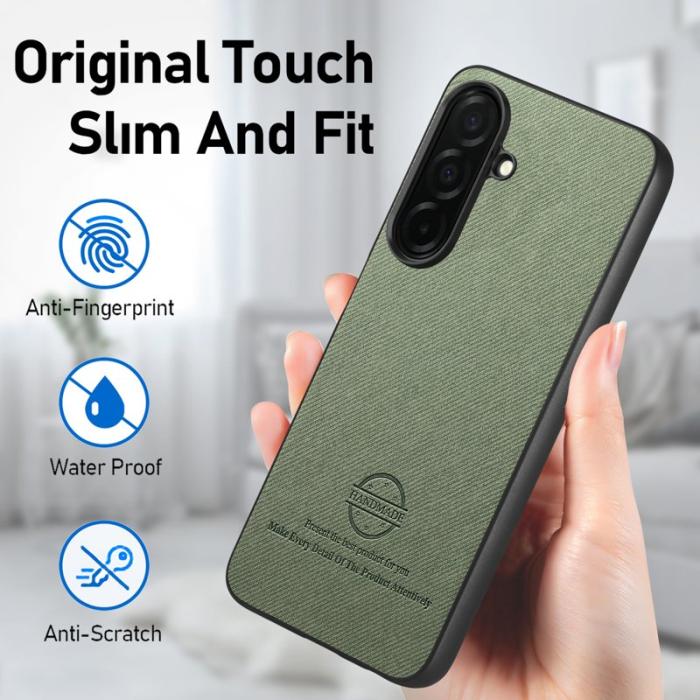 OEM - Mobilskal för Samsung Galaxy S26 Konstläder - Grön