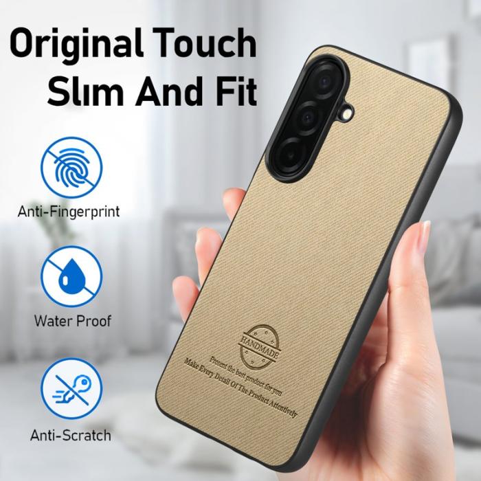 OEM - Mobilskal för Samsung Galaxy S26 Konstläder - Khaki