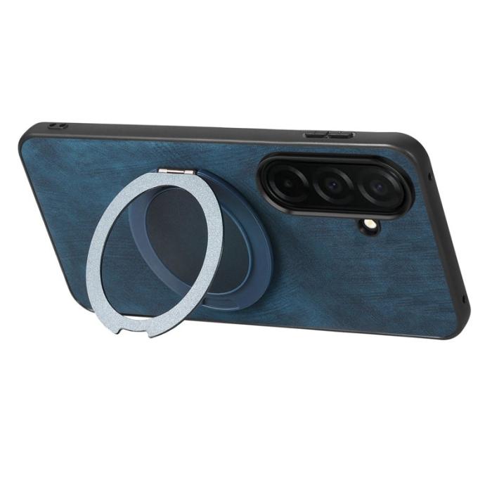 OEM - Mobilskal för Samsung Galaxy S26 Konstläder Kickstand - Blå