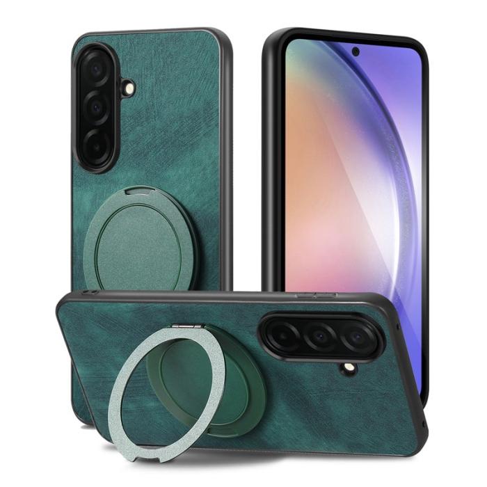 OEM - Mobilskal för Samsung Galaxy S26 Konstläder Kickstand - Grön