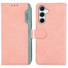 ABEEL - ABEEL Samsung Galaxy A14 5G Pl&aring;nboksfodral Konstl&auml;der RFID Skydd - Rosa