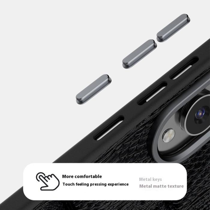 ABEEL - ABEEL Mobilskal till Samsung Galaxy S25 Edge MagSafe Äkta Läder Svart
