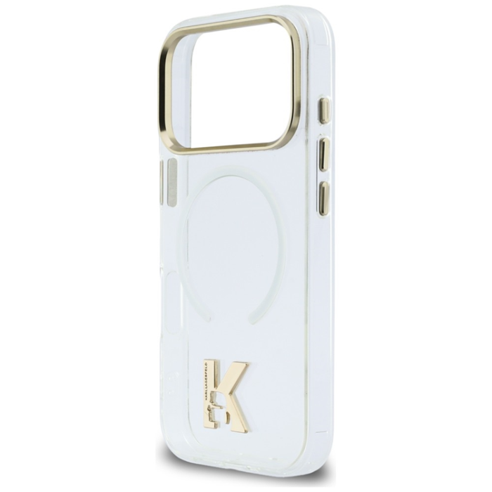 KARL LAGERFELD - Karl Lagerfeld iPhone 17 Pro Mobilskal Magsafe IML K Head Logo - Clear