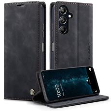 Caseme - CASEME 013 Series Konstl&auml;der Pl&aring;nboksfodral f&ouml;r Samsung Galaxy A16 5G - Svart