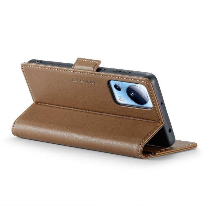 Caseme - CASEME Plånboksfodral Konstläder för Xiaomi 13 Lite / Civi 2 - Brun