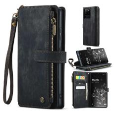 Caseme - CASEME Konstl&auml;der Pl&aring;nboksfodral f&ouml;r Samsung Galaxy S20 Ultra - Svart