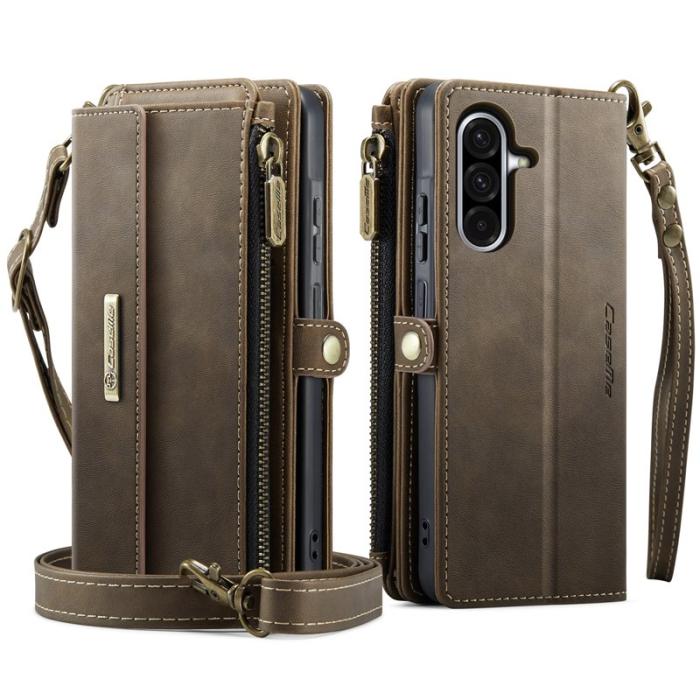 Caseme - CASEME Konstläder Plånboksfodral för Samsung Galaxy A17 5G/4G - Brun